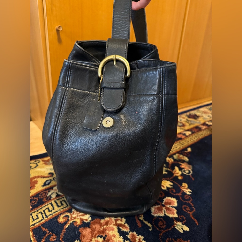 Vintage Coach Leather One Shoulder Backpack